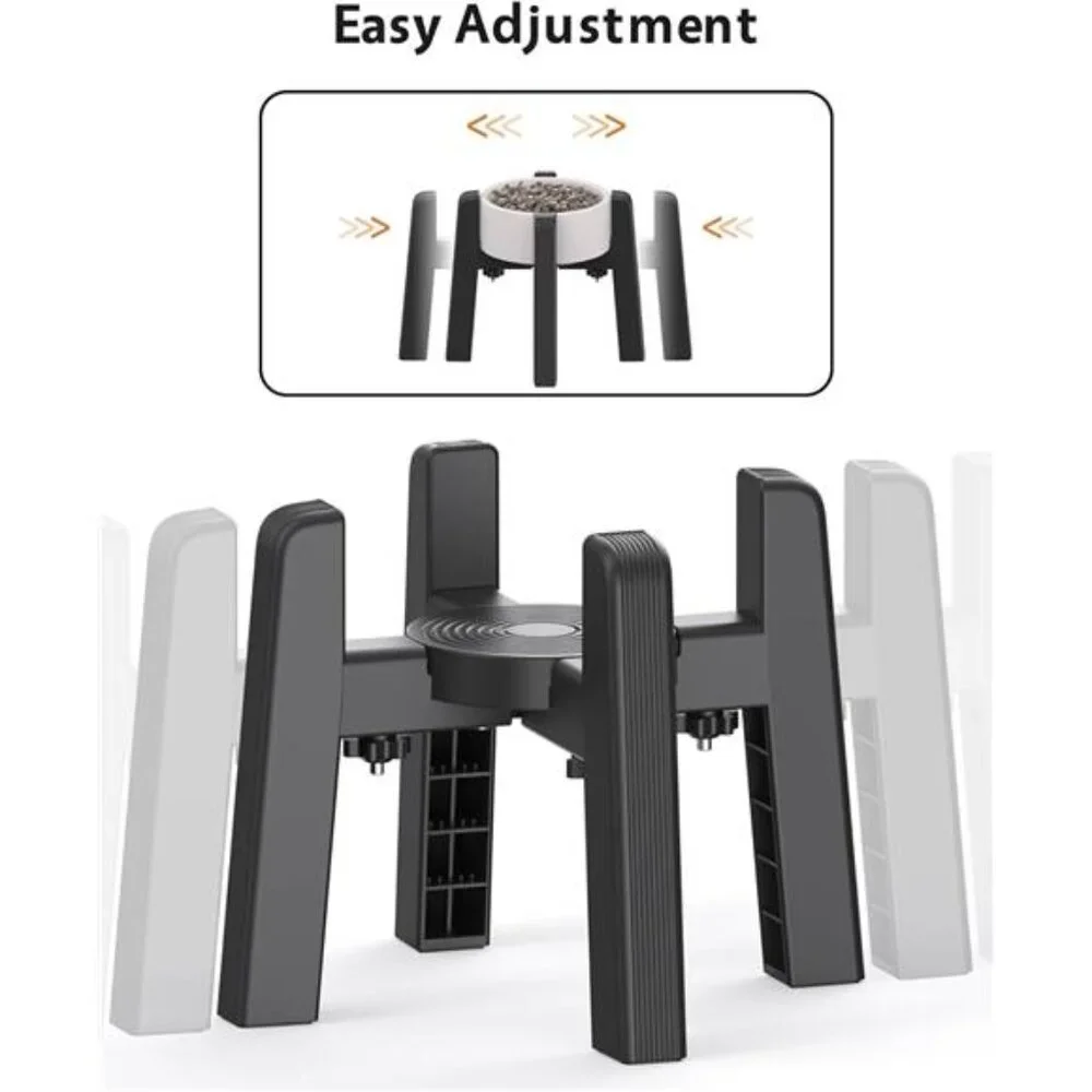 Dog Bowl Stand with Adjustable Width [Stand Only], Elevated Pet Water & Food